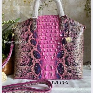 💜💕EXCLUSIVE!! PINK COBRA BRAHMIN DUXBURY SATCHEL💕💜